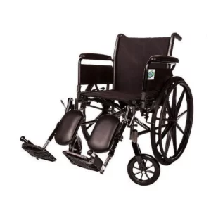 Healthline Healthline 20 inch Lightweight Wheelchair with Desk Padded Arms & ELR K3 #HL20K3DAFBELR